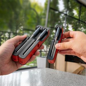 MeatStick V Core Sets with stackable Charge Stacks for expandable wireless temperature monitoring.