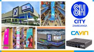 SM City Zamboanga outdoor LED wall managed by CAYIN SMP-2200 digital signage player, Mindanao Philippines