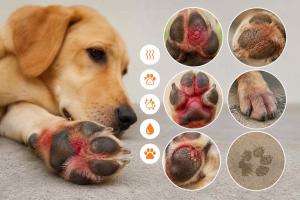 Dog paw burn symptoms