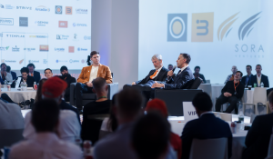 Michael Saylor speaks at the inaugural Bitcoin Treasuries Unconference in NYC.
