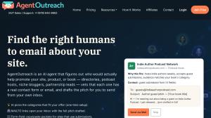agentoutreach.io homepage screenshot