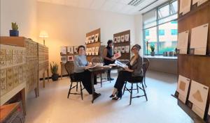 Sustainable Materials Library Co-Founders Emily Grandcolas, JD Beltran and Jacksaline Perez