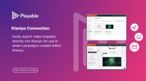 Easily export video snippets directly into Klaviyo for use in email campaigns created within Klaviyo.
