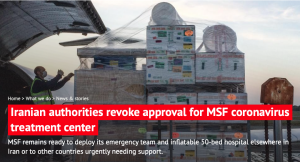 Doctors Without Borders (MSF) expelled from Iran