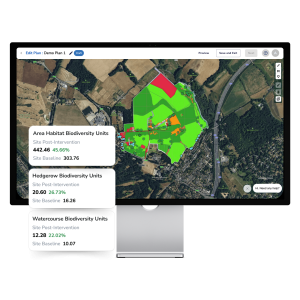 Habitat Map in the BNGAI™ platform mockup on desktop