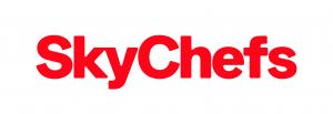 Red logo that says Sky Chefs