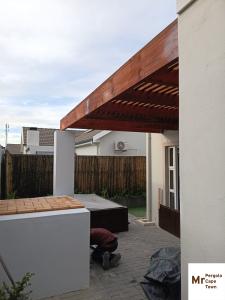 attached wooden pergola in cape town