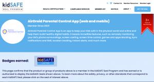 kidSAFE LISTED Seal