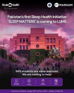 Marham & Route2Health Tackle Pakistan’s 84% Student Sleep Crisis