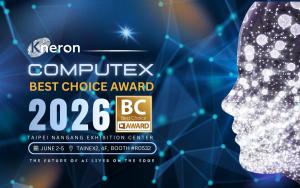Kneron receiving the COMPUTEX 2026 Best Choice Award for its AI-powered 3D facial recognition edge computing platform at COMPUTEX Taipei