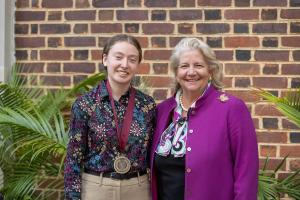 Sweet Briar College awards Emma Evans ’26 the Presidential Medal.