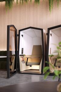 Three Kabin 1 Performance Sanctuaries with the doors open.