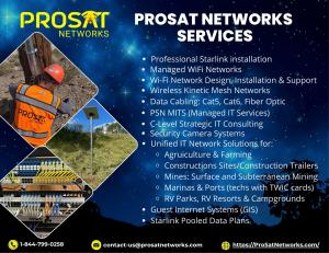 ProSat Networks 1-844-799-0258 Starlink and WiFi installers Mississippi