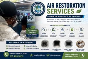 Professional air restoration services in Miami for cleaner indoor air and healthier living environments