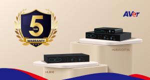 AVer HUB Series Now Includes 5-Year Warranty!