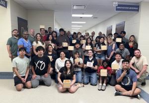 BBBS youth and mentors join together for a night of building — both boxes and futures.