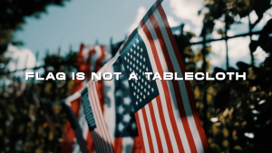 Flag Is Not A Tablecloth - "Freedom's Not A Game" - M.Lev