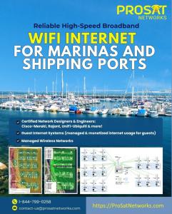 WiFi Networks for Marinas in Illinois by ProSat Networks 1-844-799-0258