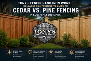 Tony's Fencing and Iron Works Releases Comprehensive Guide to Cedar vs ...