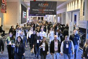 crowds head into the Venetian at AAPEX 2025