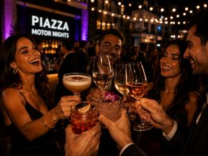 PIAZZA Motor Nights blends automotive culture, nightlife, design, and atmosphere at the start of Monterey Car Week.