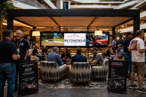 Attendees explore the Automobilia Collectors Expo during Monterey Car Week at Embassy Suites Monterey Bay.