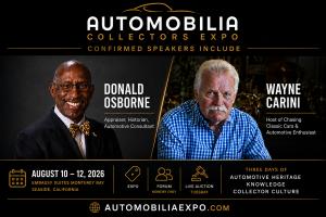 The ACE Forum will debut during Automobilia Collectors Expo 2026 featuring speakers Donald Osborne and Wayne Carini.