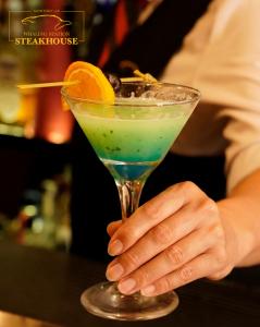 Signature cocktails and the popular Bar Menu at Whaling Station Steakhouse are available from any seat throughout the restaurant.