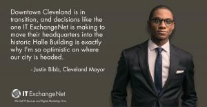 Justin Bibb, Cleveland Mayor, endorses IT ExchangeNet's new HQ