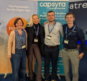 Capsyra and Ewigbyte announcing their partnership together at Cybersec in Brussels
