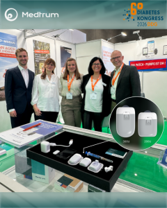 Medtrum staff at booth showcasing TouchCare Nano System