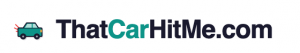 ThatCarHitMe.com wordmark logo featuring a teal car icon with the text ThatCarHitMe.com.