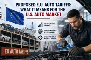 Certified Auto Repair Experts Notes Market Effects of Proposed E.U. Auto Tariffs..
