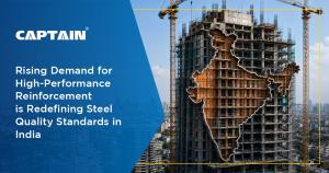 High-strength TMT bars stacked for infrastructure and building construction projects