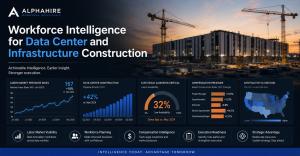 AlphaHire workforce intelligence research focuses on labor pressures emerging from U.S. data center and infrastructure construction growth.