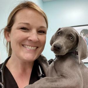 Dr. Jessica Smith, at her practice of in home pet euthanasia in Winston-Salem, NC.