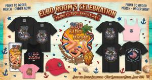 Elbo Room America's 250th Anniversary merchandise