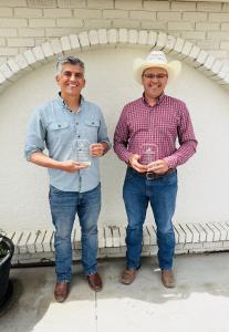 Idaho State Representative Shirts and Senator Shippy accepting their Legislator of the Year award