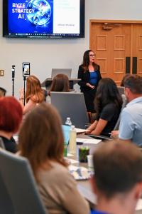 Rene Clayton teaching AI Seminar at St. Pete Chamber of Commerce