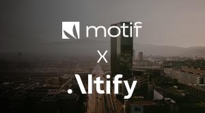 A simple image showing a famous building in Zurich with the motif and Altify logos