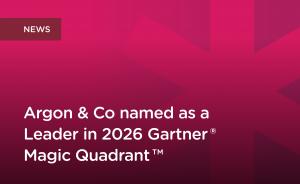 Announcement for Argon & Co being named as a Leader