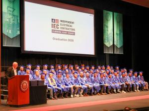 IEC FL East Coast Electrical Apprenticeship Graduates up on stage
