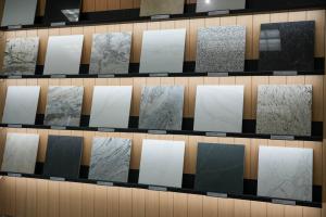 Capitol Granite Showroom Display Wall Featuring Their Signature Collection