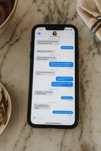 Photo shows a typical text conversation between a homeowner and their housekeeper.