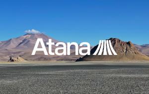 Atana Elements logo volcano background