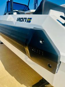 close up view of the IRON boats fender