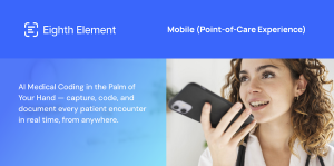 Female medical practitioner on the go with mobile phone