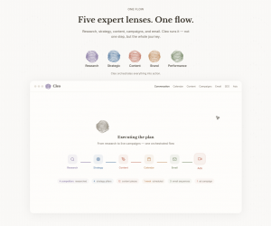 Cleo - Five expert lenses, one flow.