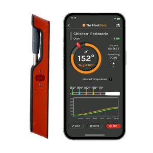MeatStick V Core Set wireless thermometer with Charge Stack.