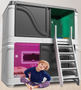 zPODS Double Two kids in one room sensory enclosure stackable  durable easy to clean
